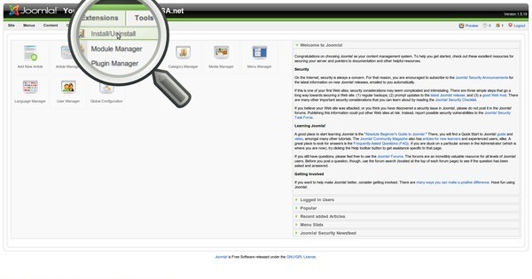 Cómo instalar extensiones en Joomla